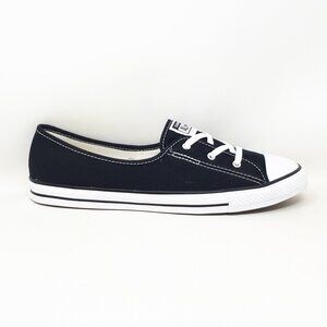Converse Chuck Taylor All Star Ballet Lace Slip On Black Shoe Sneaker Womens 9.5